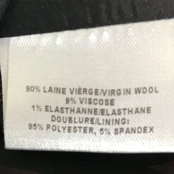 Judith & Charles Black & Grey 90% Wool Exposed Back Zipper Size 4 - Picture 8 of 8